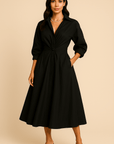 Vienna Cinched Waist Shirt Dress