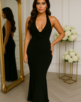 Aurora Bare Back Halter Maxi Dress Maxi Dress GIVINY