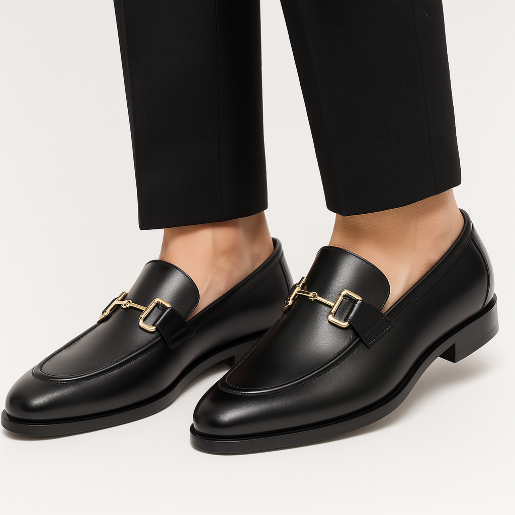Giviny | Buckled Leather Loafers