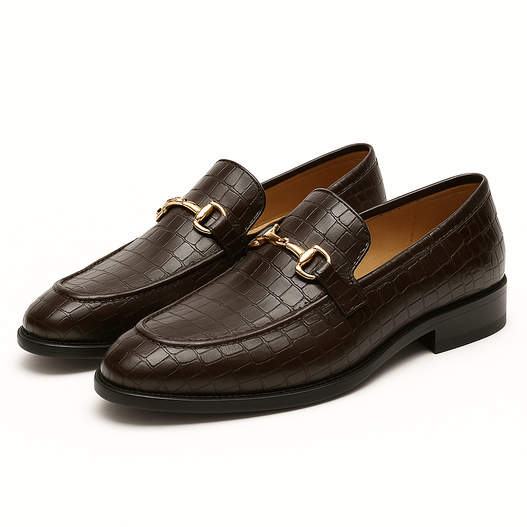 Giviny | Alligator Embossed Loafers
