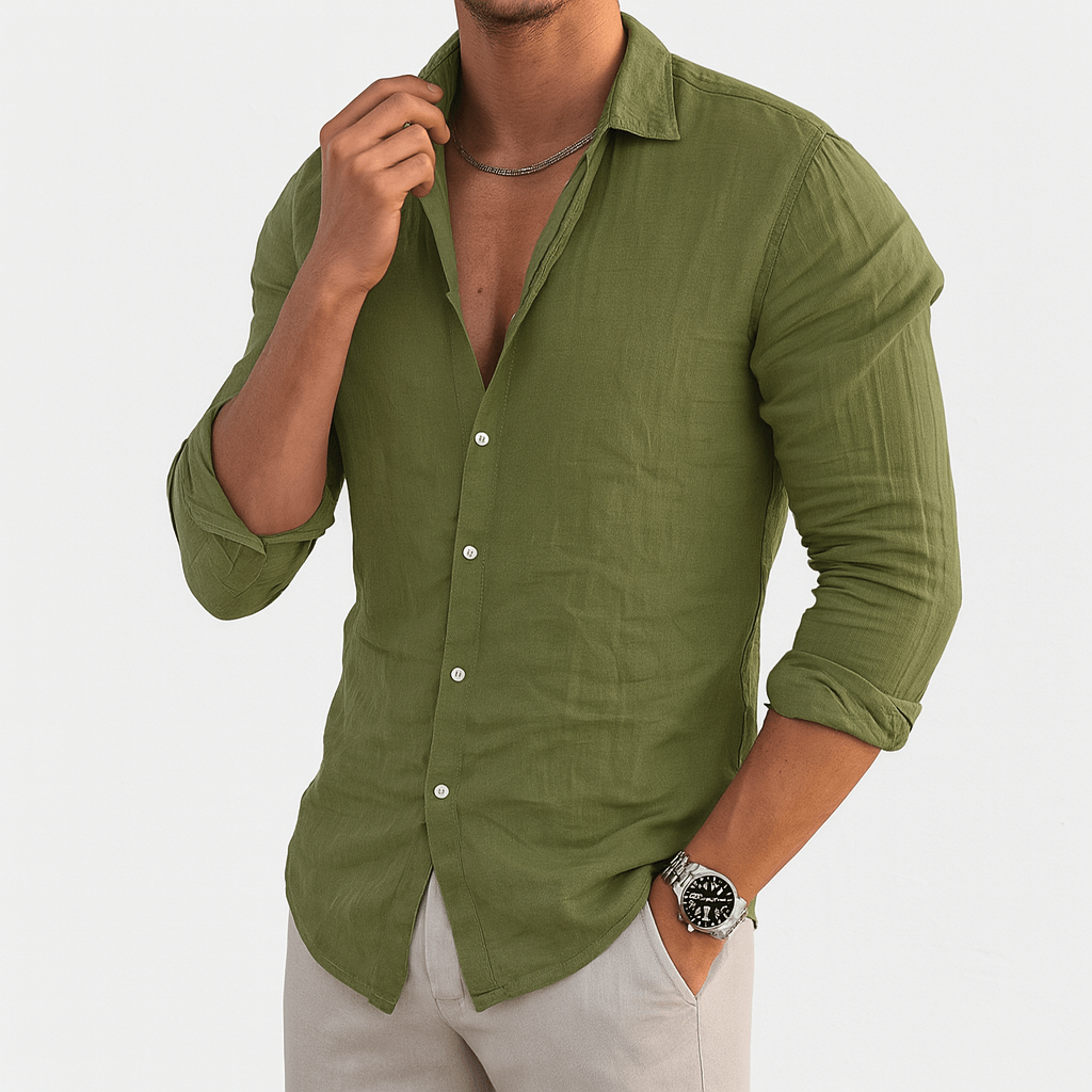 Giviny | Coastal Breeze Linen Shirt