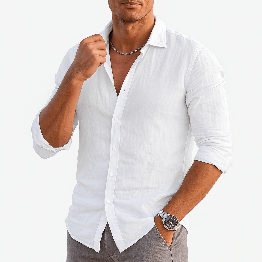Giviny | Coastal Breeze Linen Shirt