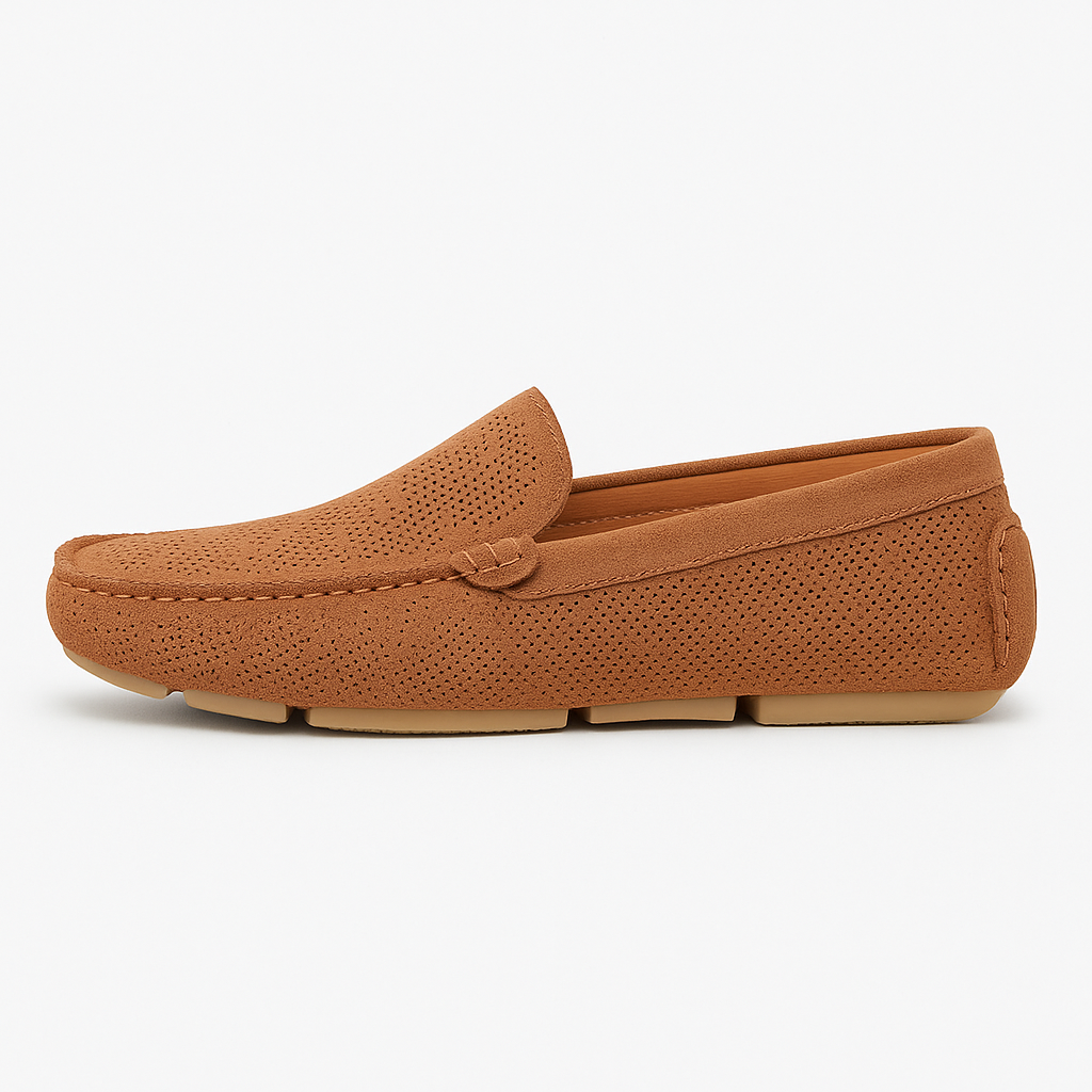 Giviny | Giuliano Perforated Leather Loafers