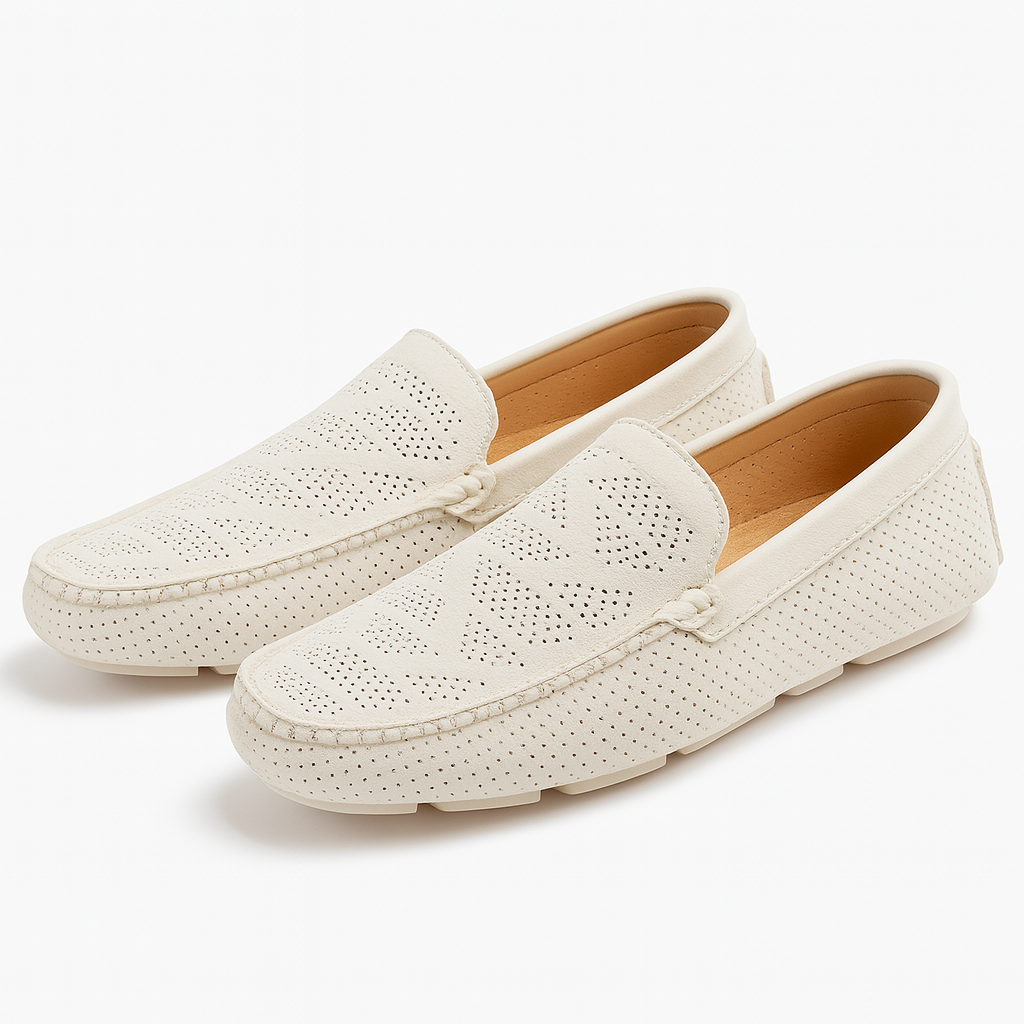 Giviny | Giuliano Perforated Leather Loafers