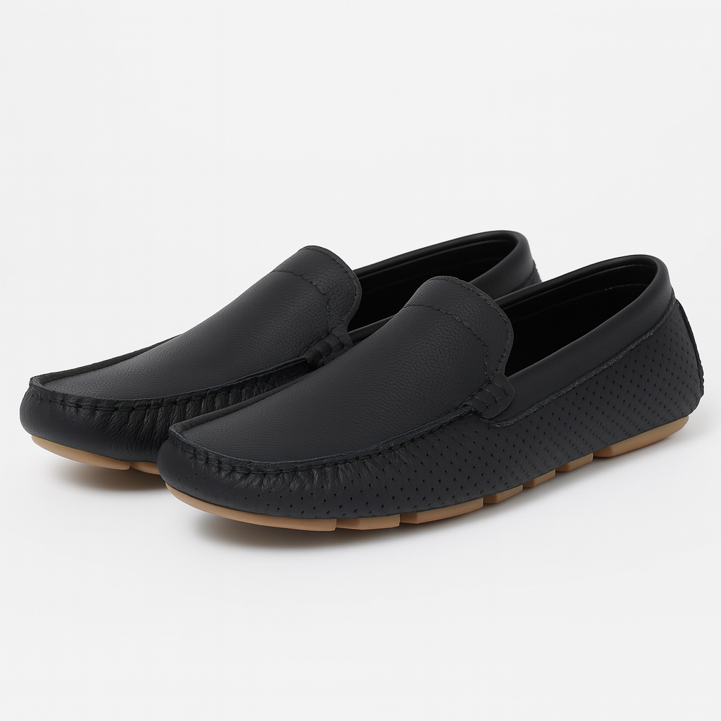 Giviny | Giuliano Perforated Leather Loafers