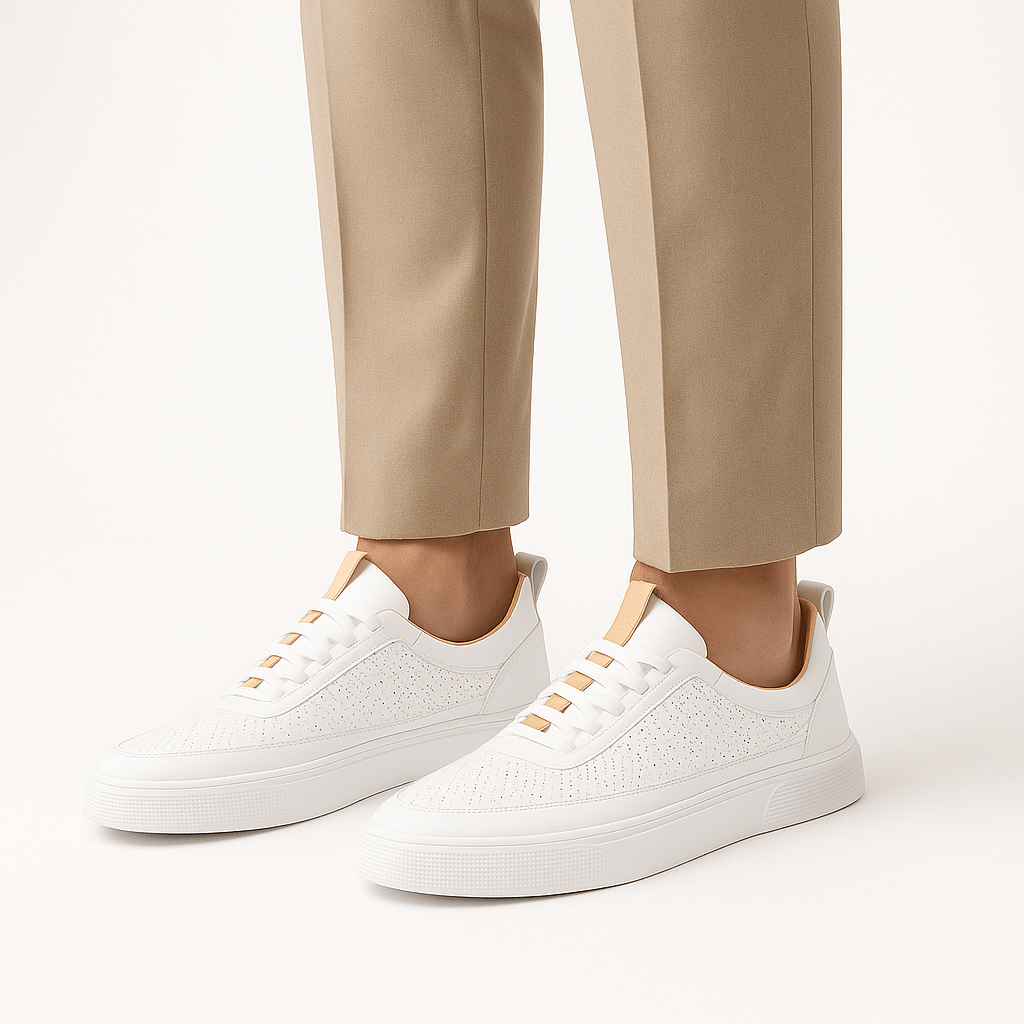 Giviny | Perforated Leather Casual Sneakers