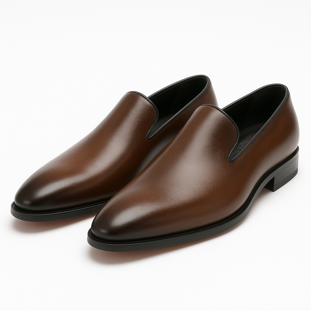 Giviny | Polished Leather Red Sole Loafers