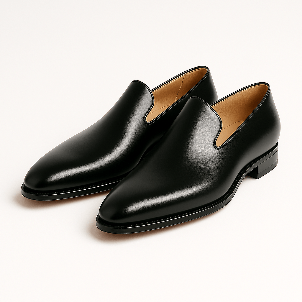 Giviny | Polished Leather Red Sole Loafers