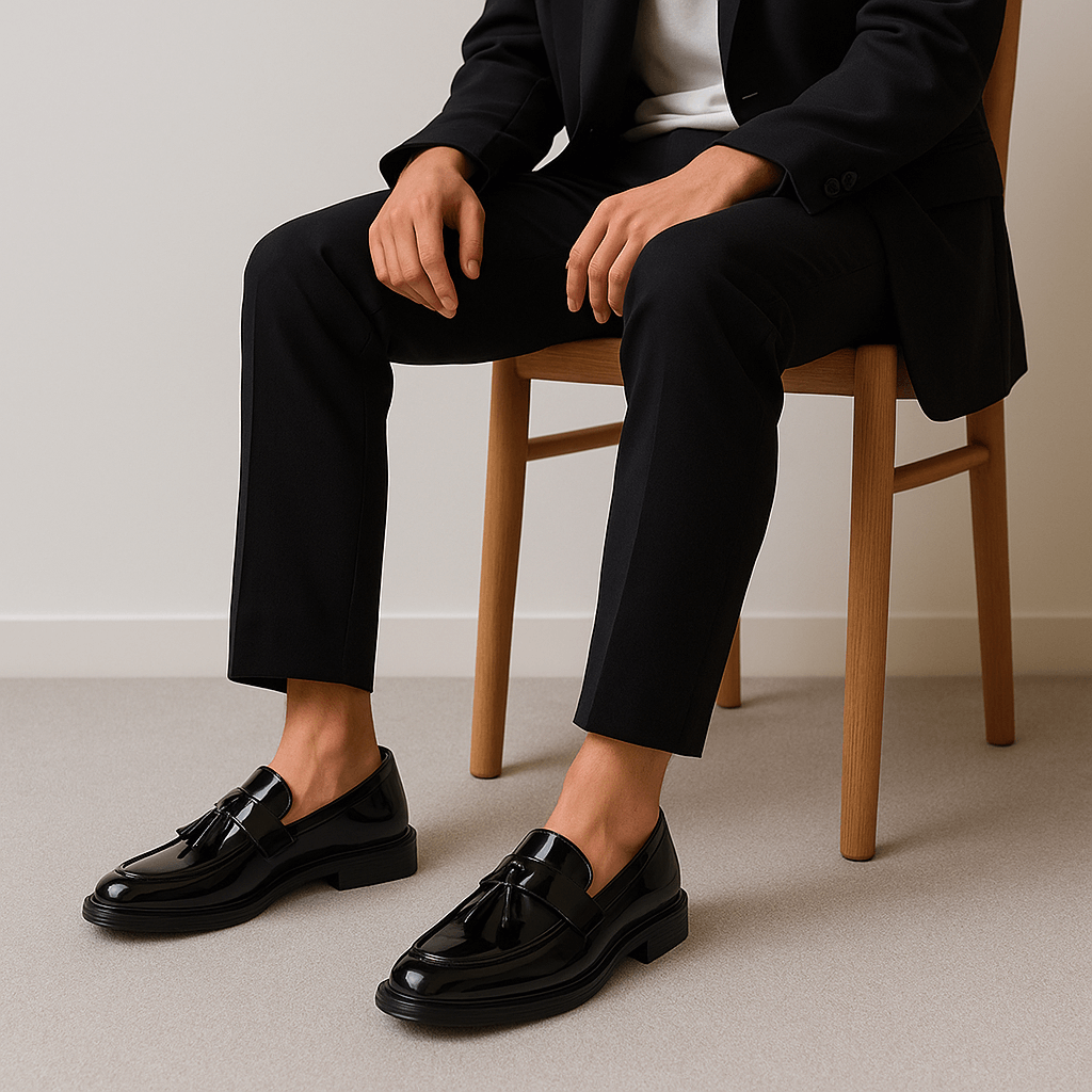 Giviny | Polished Tassel Leather Loafers