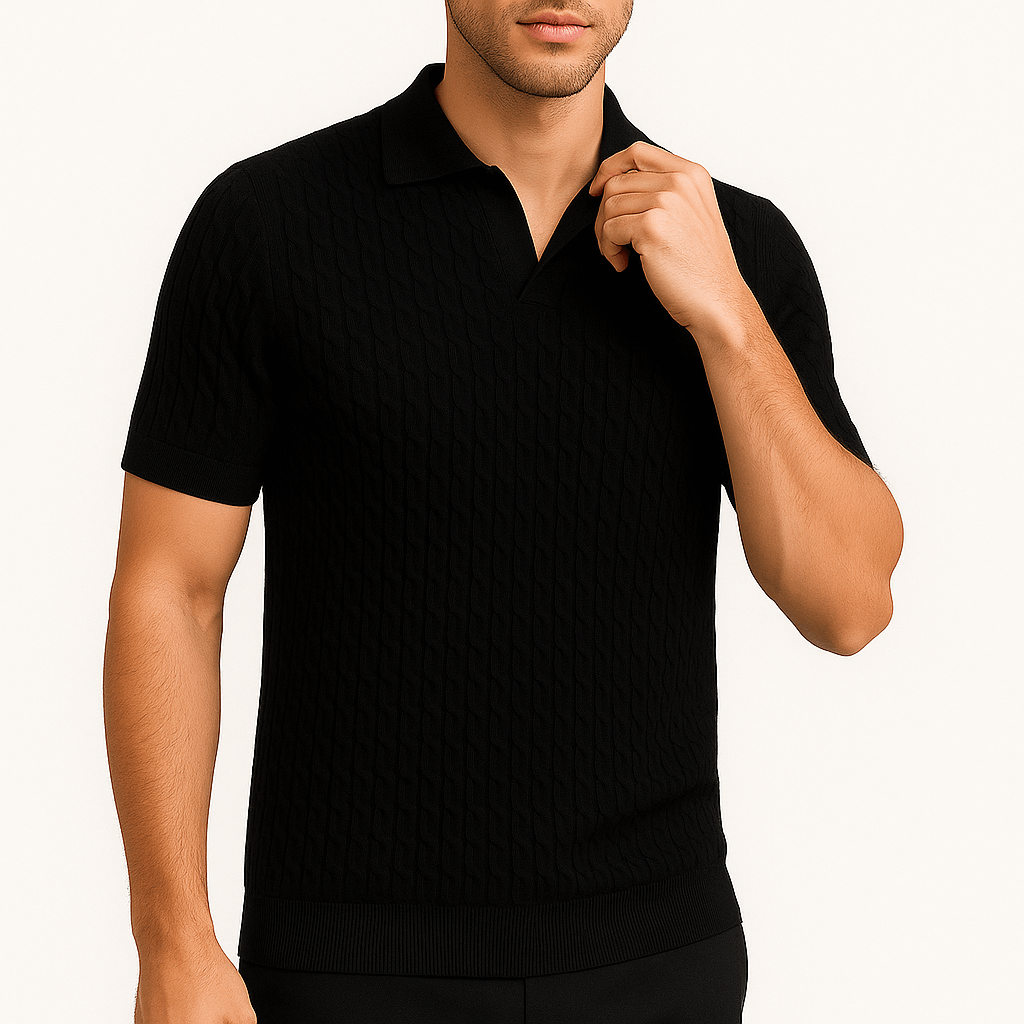 Giviny | Textured Knit Polo