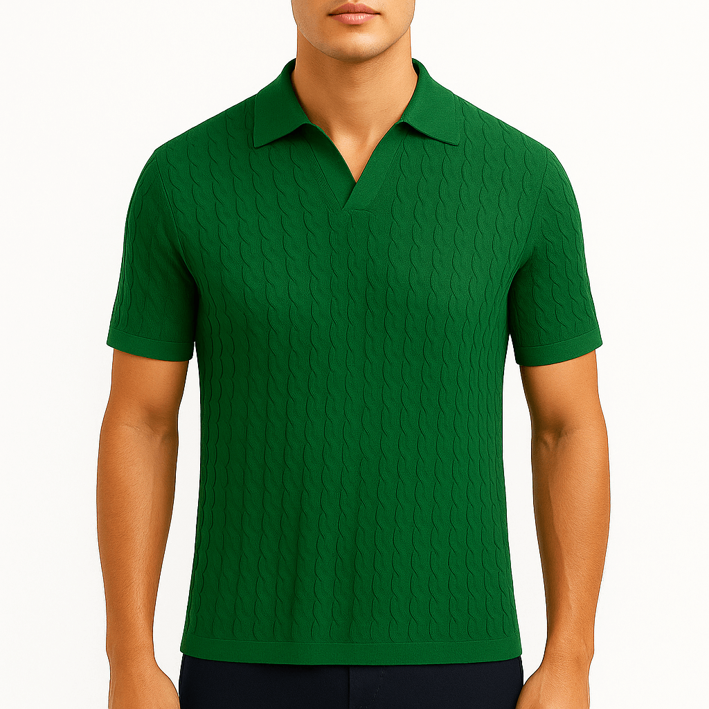 Giviny | Textured Knit Polo