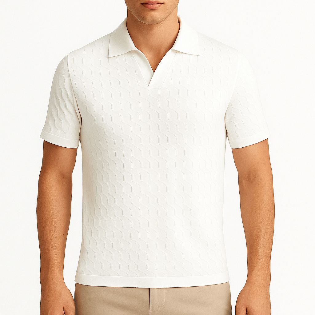 Giviny | Textured Knit Polo