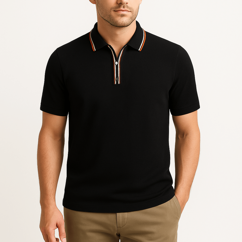 Giviny | Waffle Knit Polo Shirt