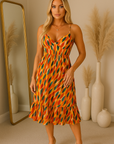 Isla Floral Ruffle Midi Dress Midi Dress GIVINY