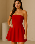 Livia Off-Shoulder A-Line Mini Dress Mini Dress GIVINY