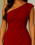 Selene One-Shoulder Evening Dress Maxi Dresses GIVINY
