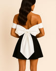 Viviette Mini Bow Back Dress Back Dress GIVINY