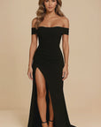 Arabella Off-Shoulder Crepe Maxi Dress