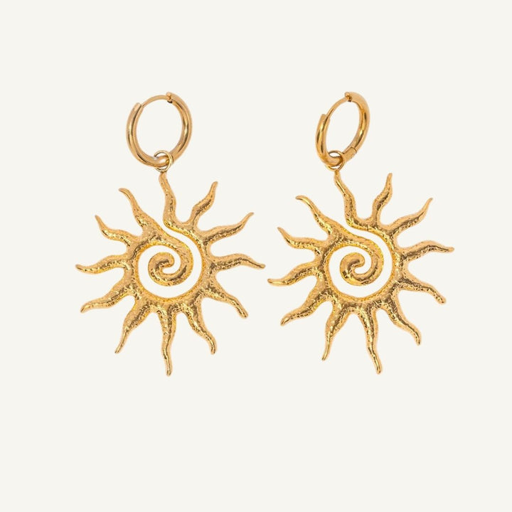 Sereni | Gold Sun Earrings