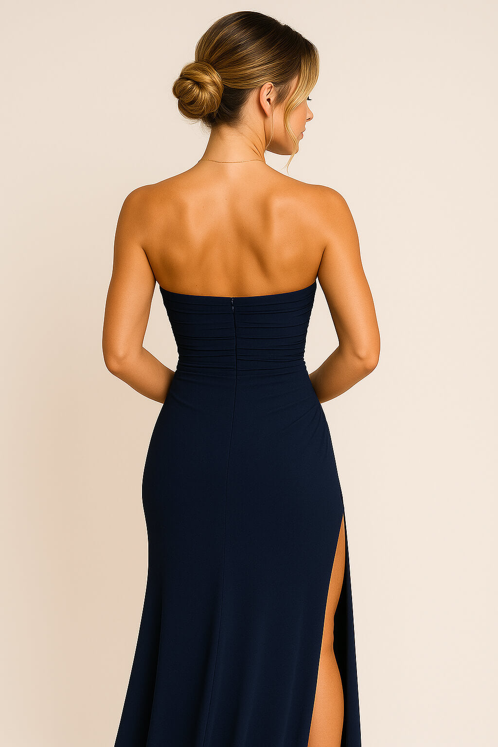 Camille Strapless High-Split Maxi Dress Maxi Dress GIVINY