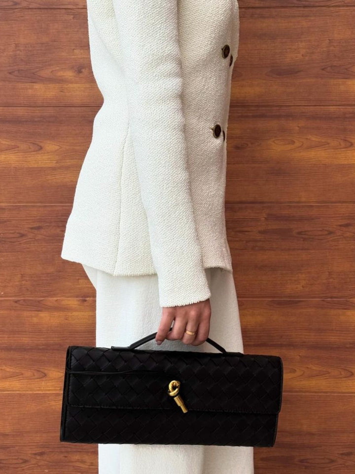 Aria Woven Clutch | Elegant Evening Handbag