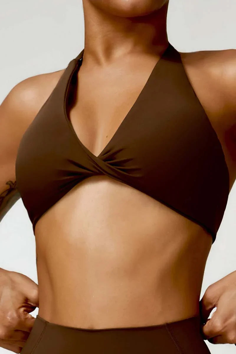 Athletica Cross Sports Bra | Elegant Crossover Design for Ultimate Support