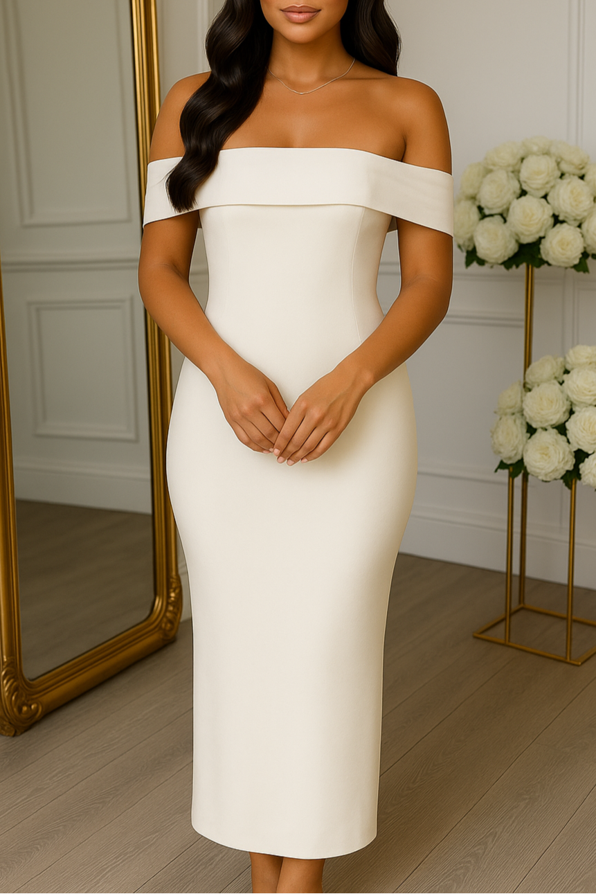 Amira Off-Shoulder Bodycon Maxi Dress Maxi Dress GIVINY
