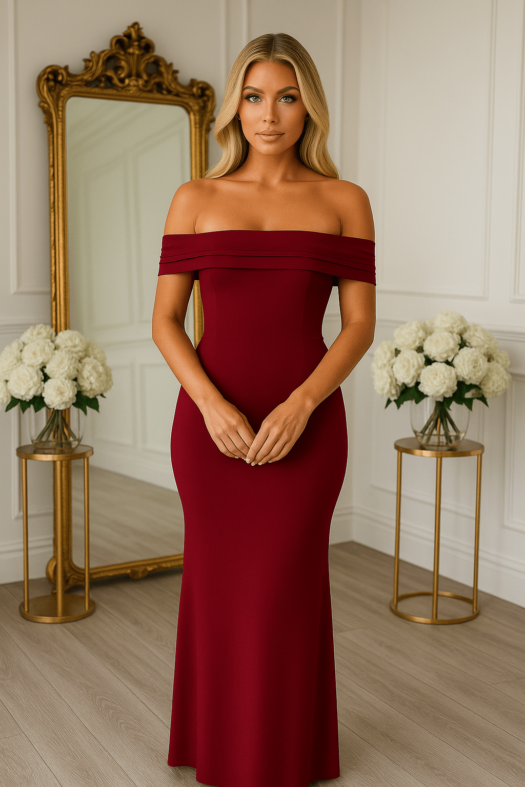 Amira Off-Shoulder Bodycon Maxi Dress Maxi Dress GIVINY
