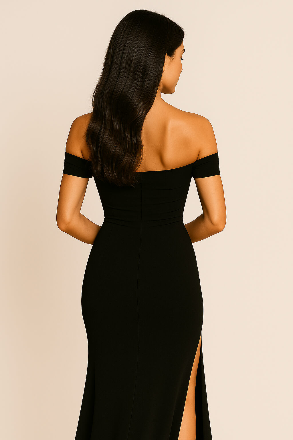 Arabella Off-Shoulder Crepe Maxi Dress Maxi Dress GIVINY