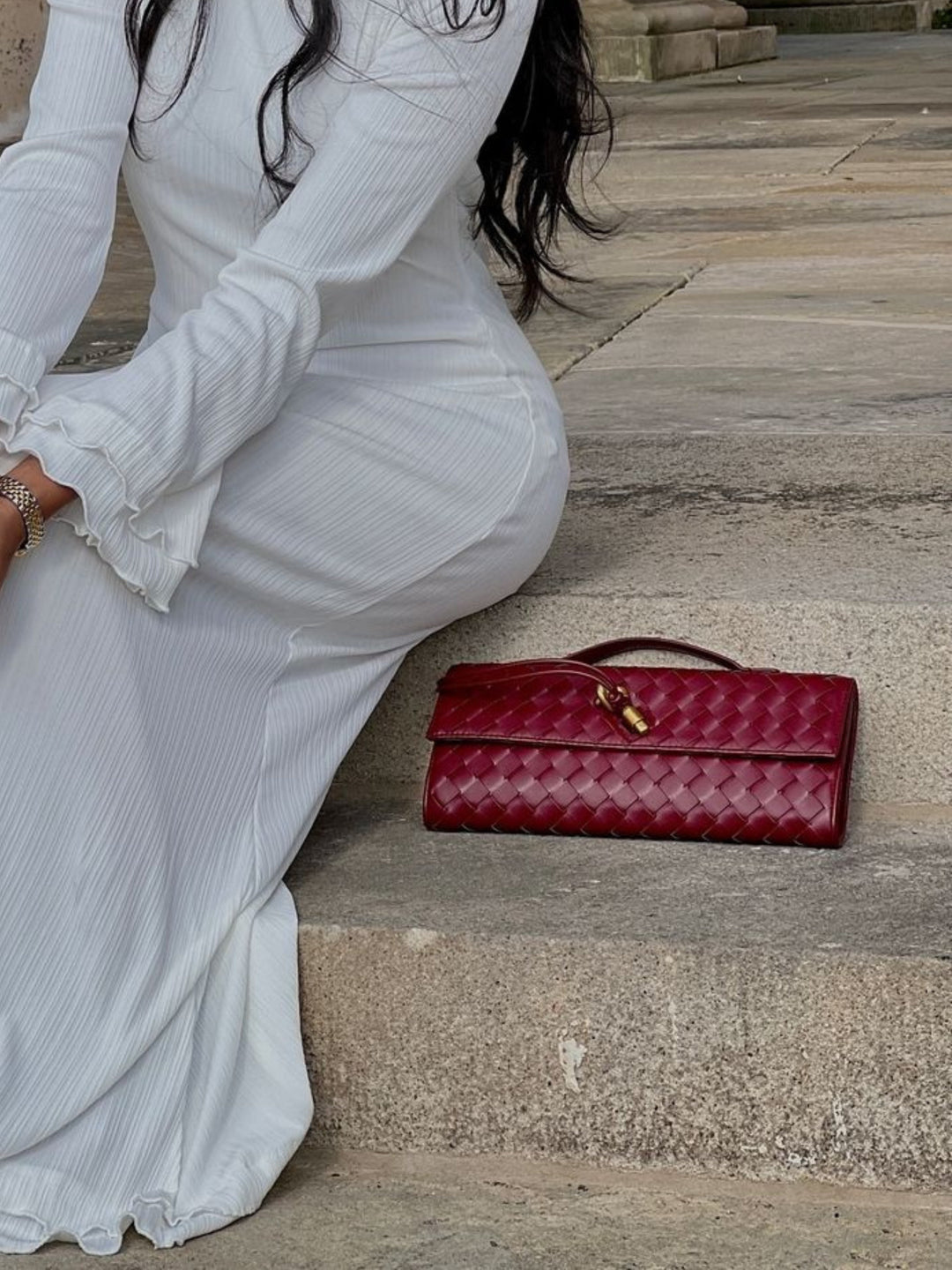 Aria Woven Clutch | Elegant Evening Handbag