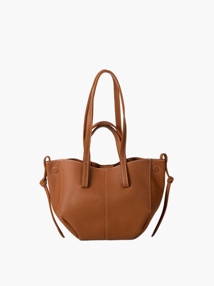 Parisian Leather Tote | Large Capacity Shoulder Bag