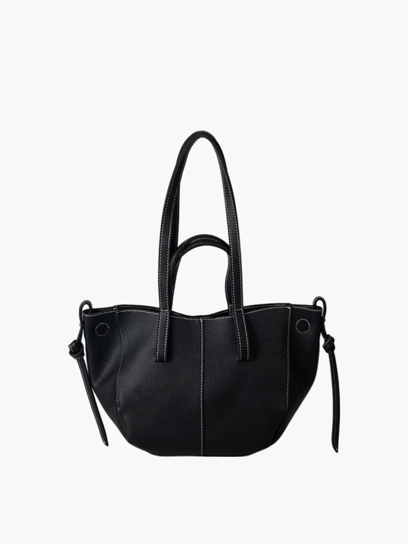 Parisian Leather Tote | Large Capacity Shoulder Bag