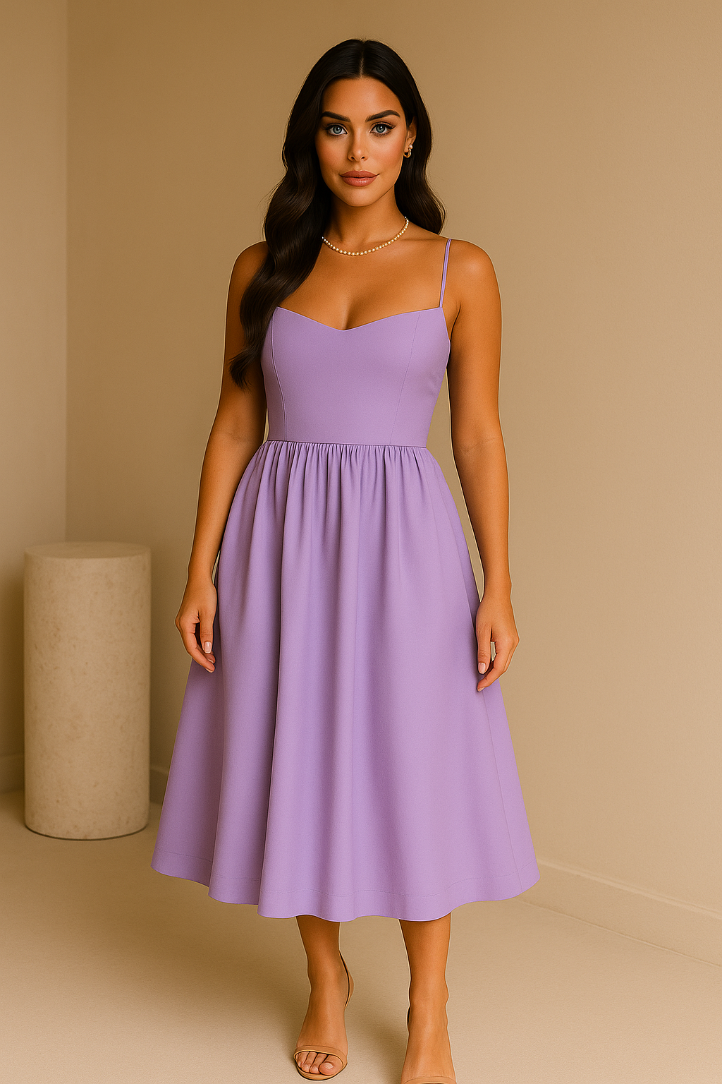 Elowen A-Line Midi Dress Midi Dresses GIVINY