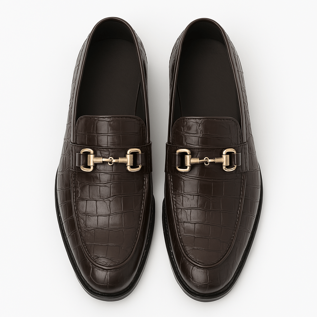 Giviny | Alligator Embossed Loafers