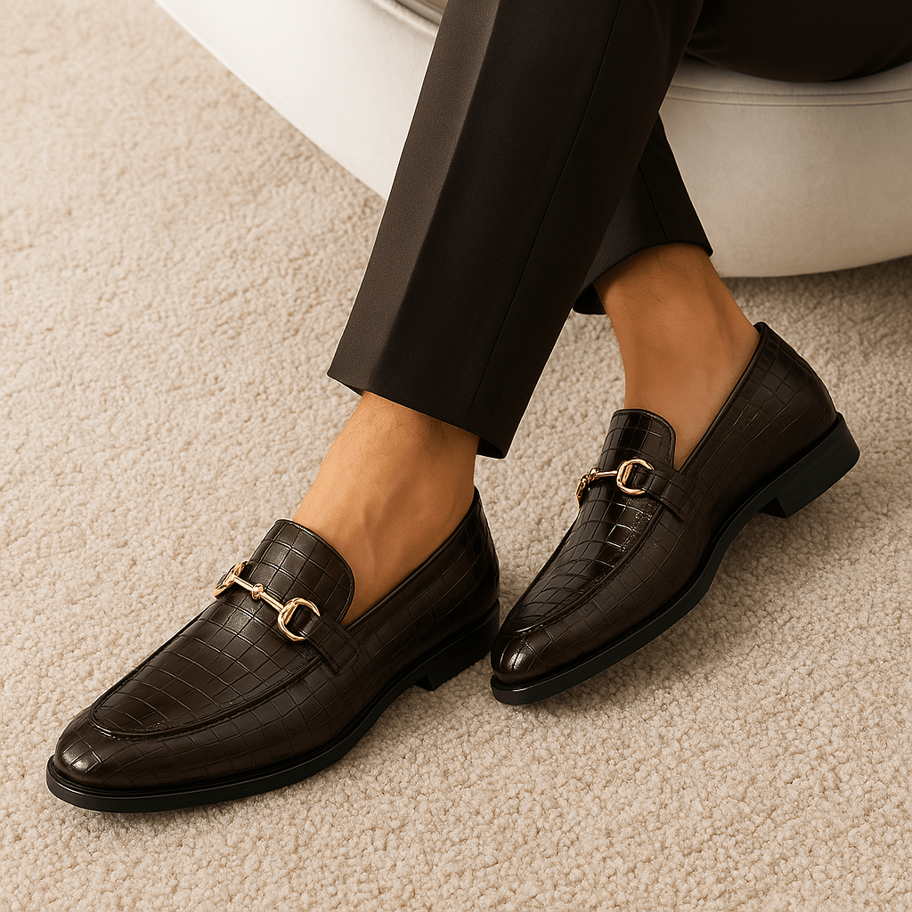 Giviny | Alligator Embossed Loafers