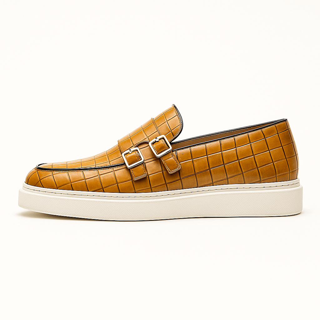 Giviny | Double Buckle Croc Loafers