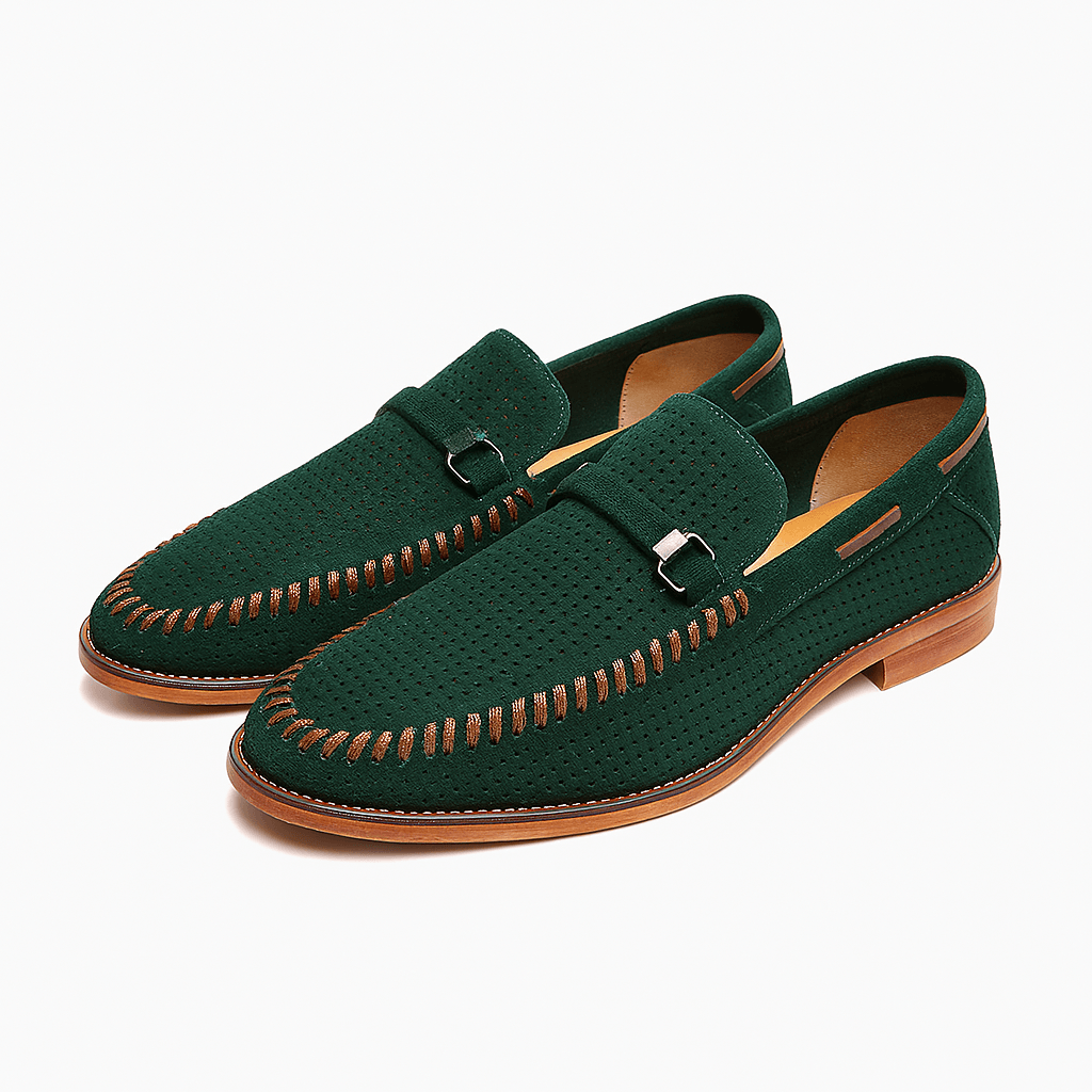 Giviny | Hollow-Out Suede Moccasins