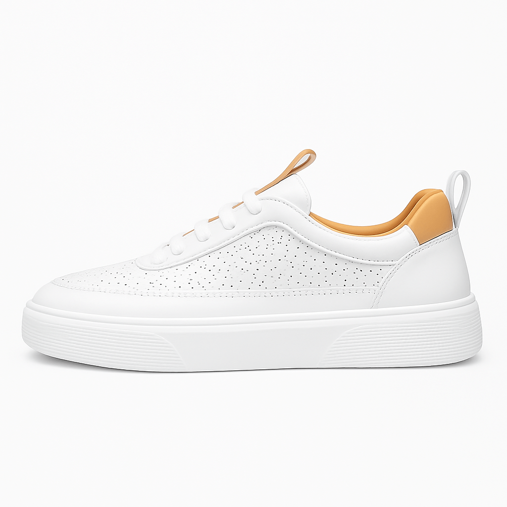 Giviny | Perforated Leather Casual Sneakers