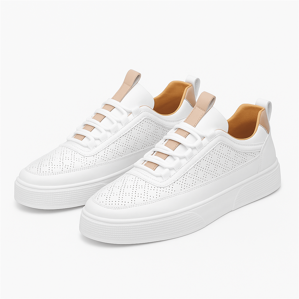 Giviny | Perforated Leather Casual Sneakers