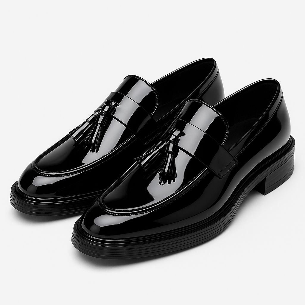 Giviny | Polished Tassel Leather Loafers