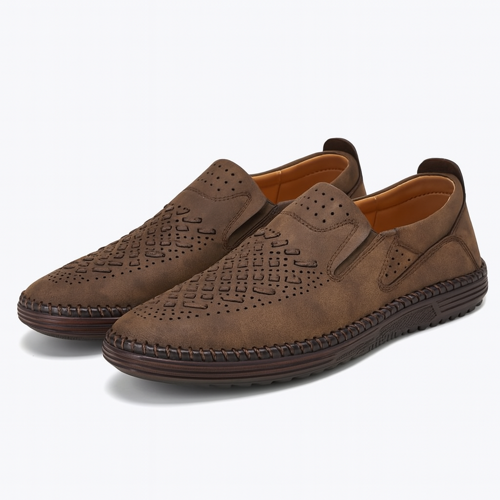 Giviny | Roma Perforated Leather Loafers