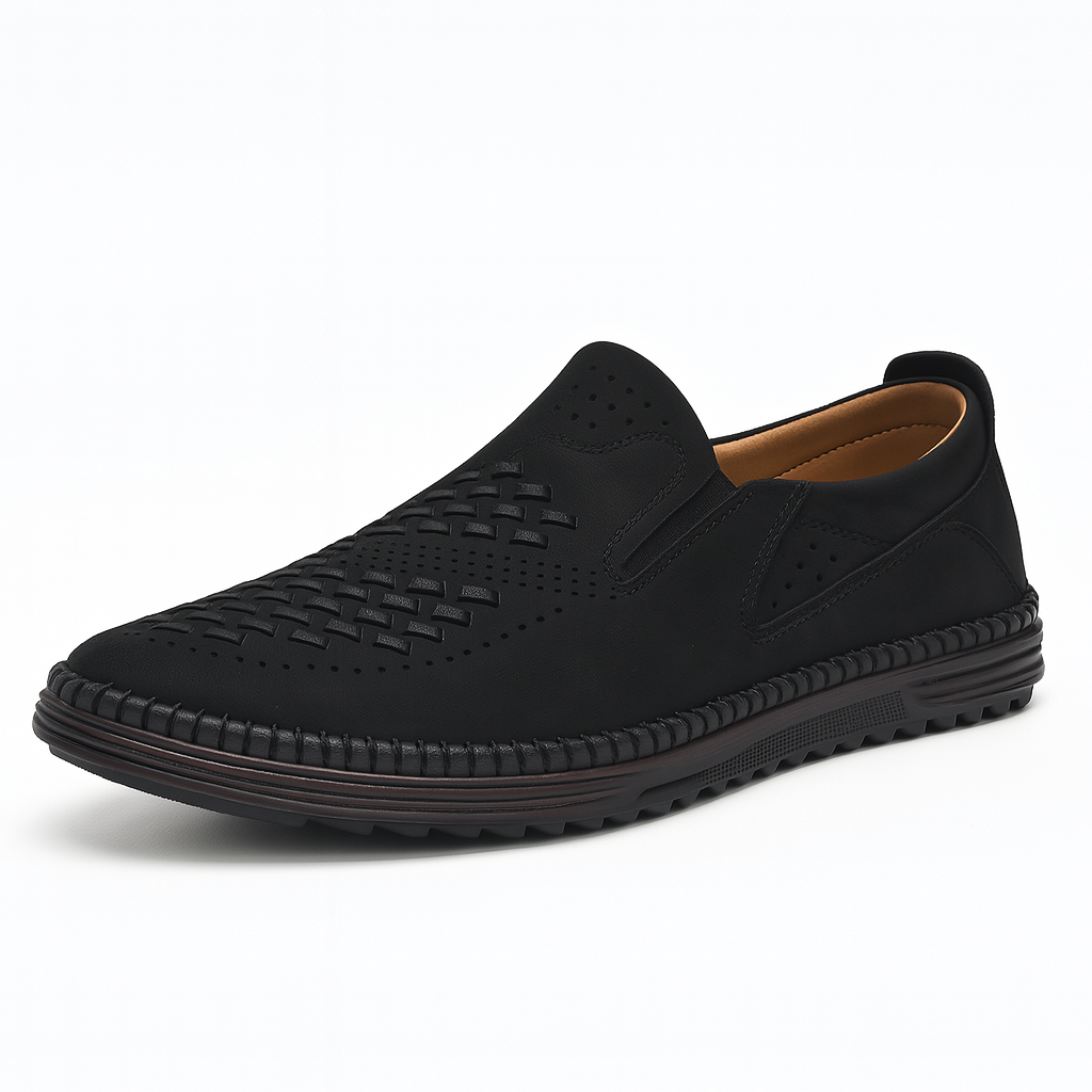 Giviny | Roma Perforated Leather Loafers