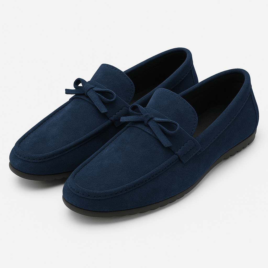Giviny | Suede Bow Loafers