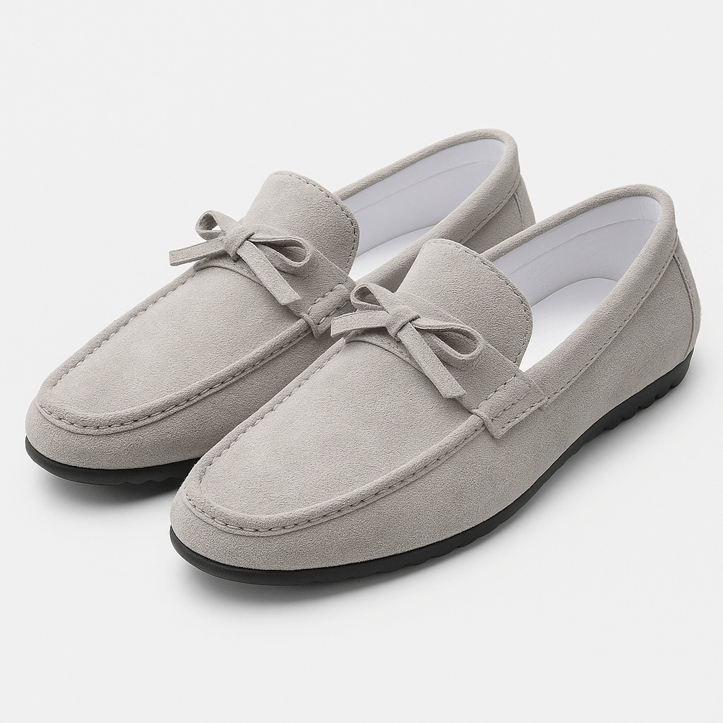 Giviny | Suede Bow Loafers