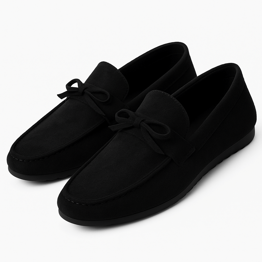 Giviny | Suede Bow Loafers