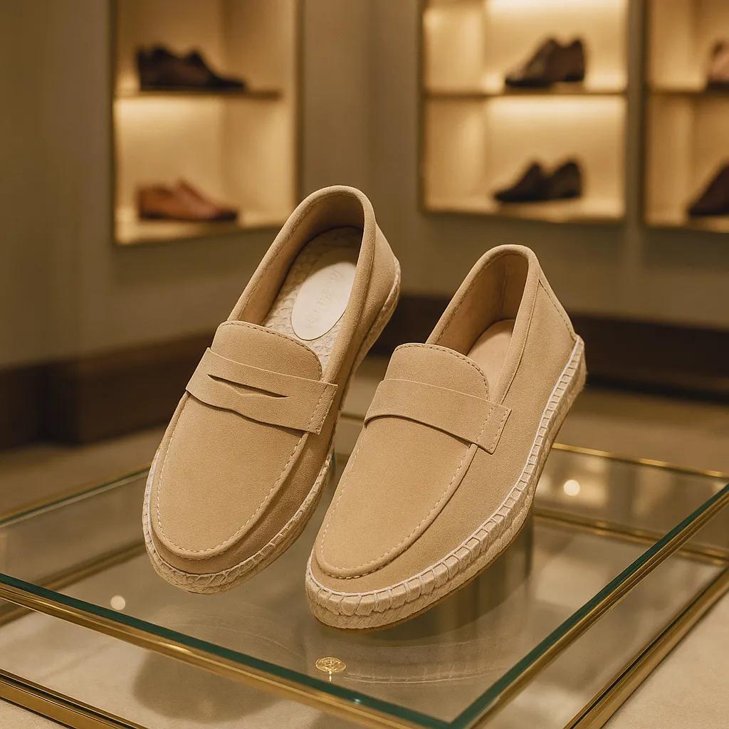 Giviny | Suede Espadrille Loafers