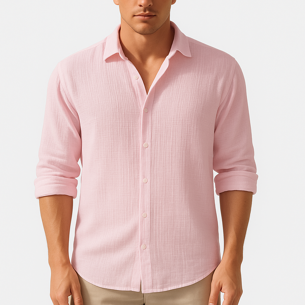 Giviny | Waffle Knit Cotton Shirt