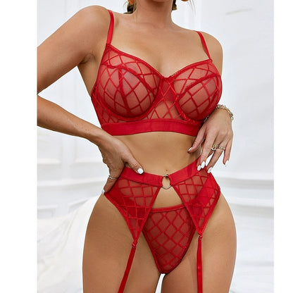 LUXURY - Lace-Trimmed Set of Evening Underwear