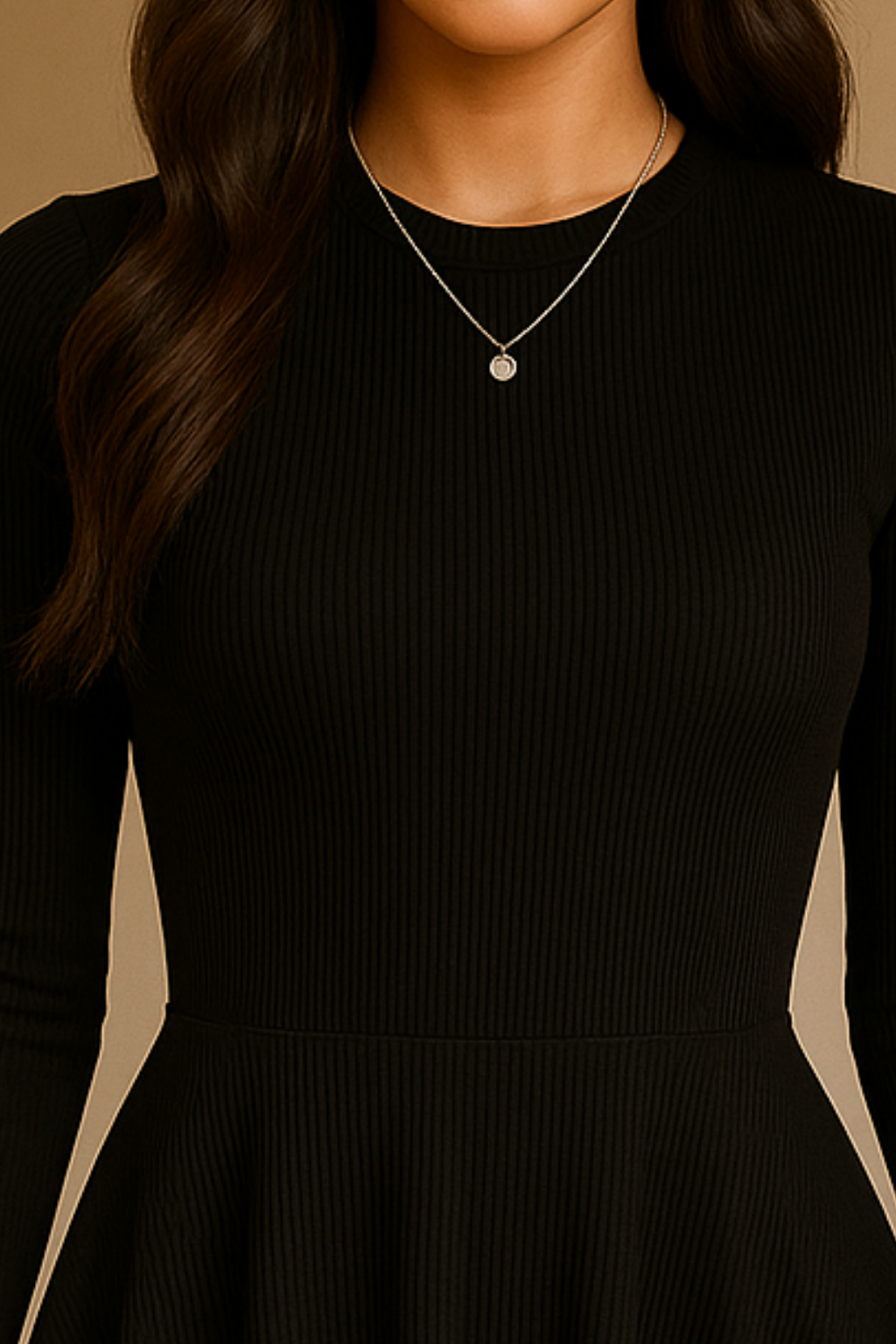 Isolde Hollow Detail A-Line Midi Dress Midi Dress GIVINY