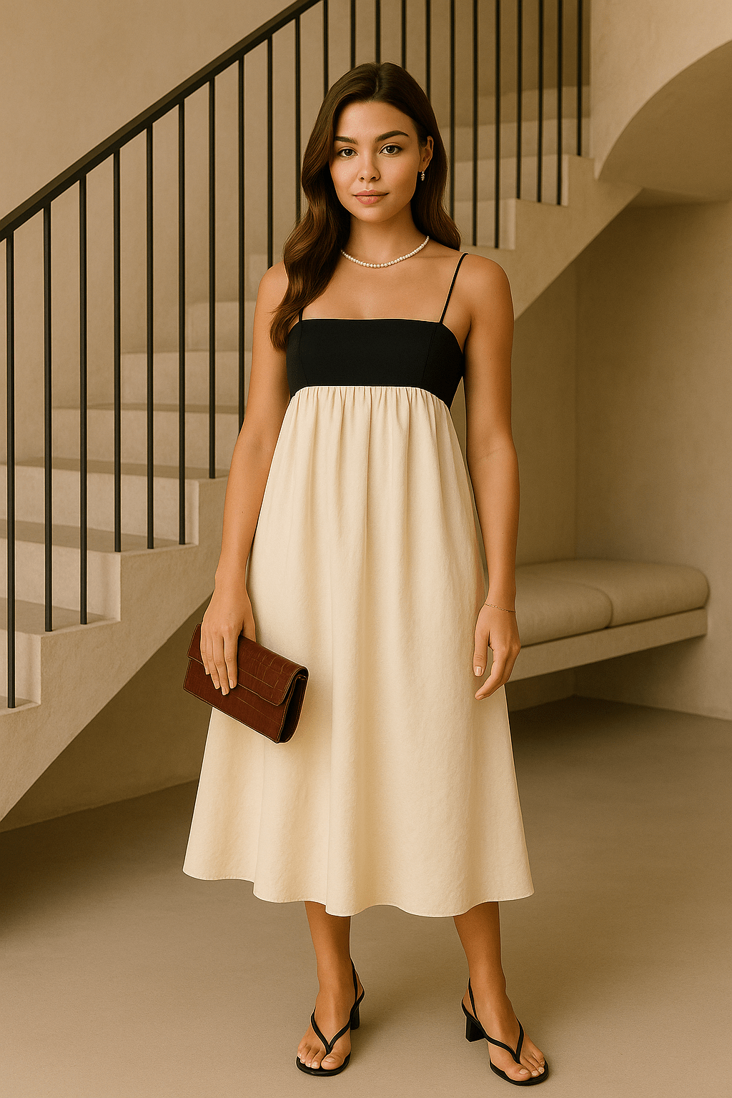 Lana Two-Tone Maxi Dress Maxi-Dress GIVINY